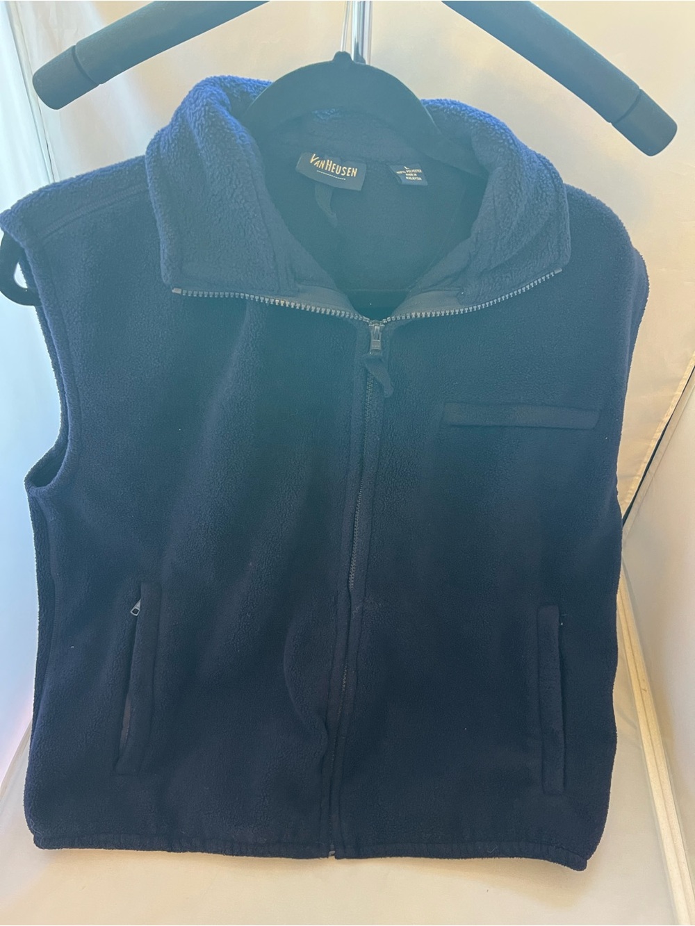 Van Heusen Navy Blue Fleece Zip Vest